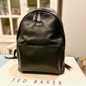 Ted Baker London Panth Leather Black Backpack Mint